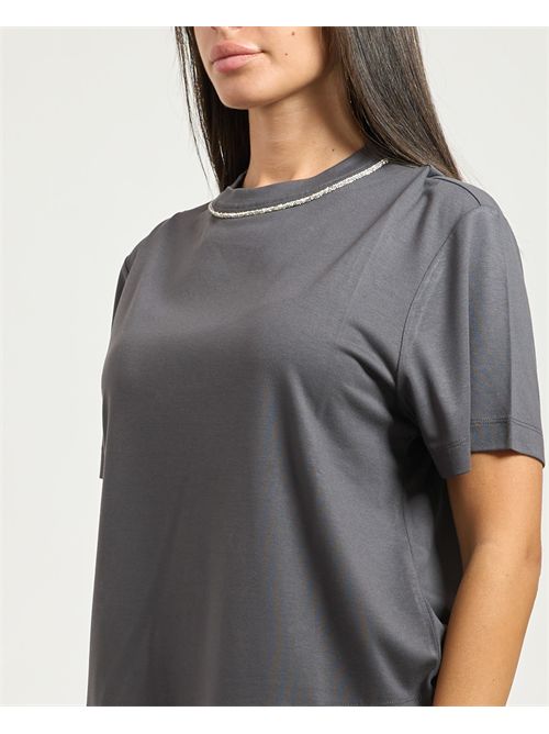 T-shirt donna EA7 con dettaglio strass EMPORIO ARMANI EA7 | 7W000442-AF13919U8117